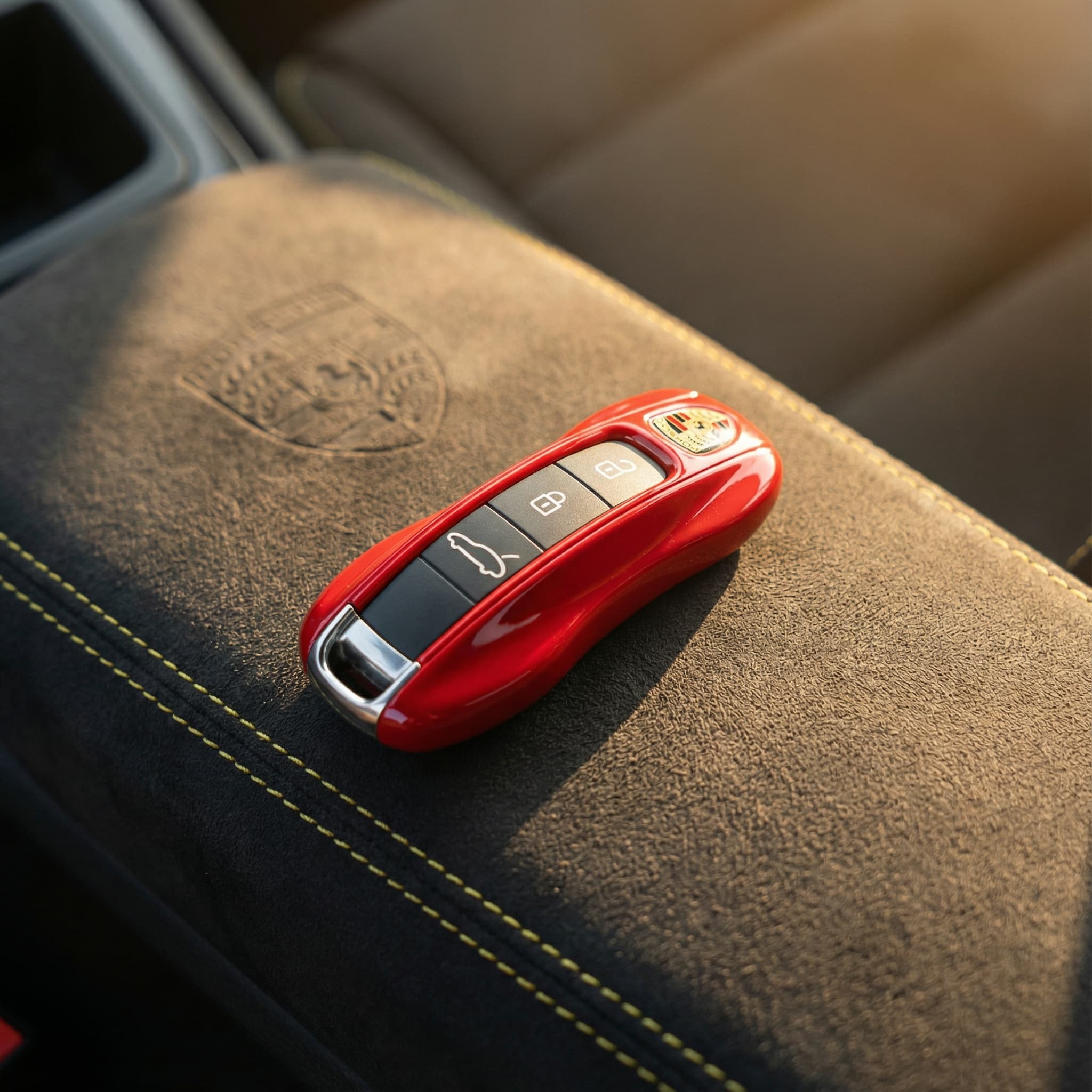 Porsche Key Cover - Painted - Carmine Red