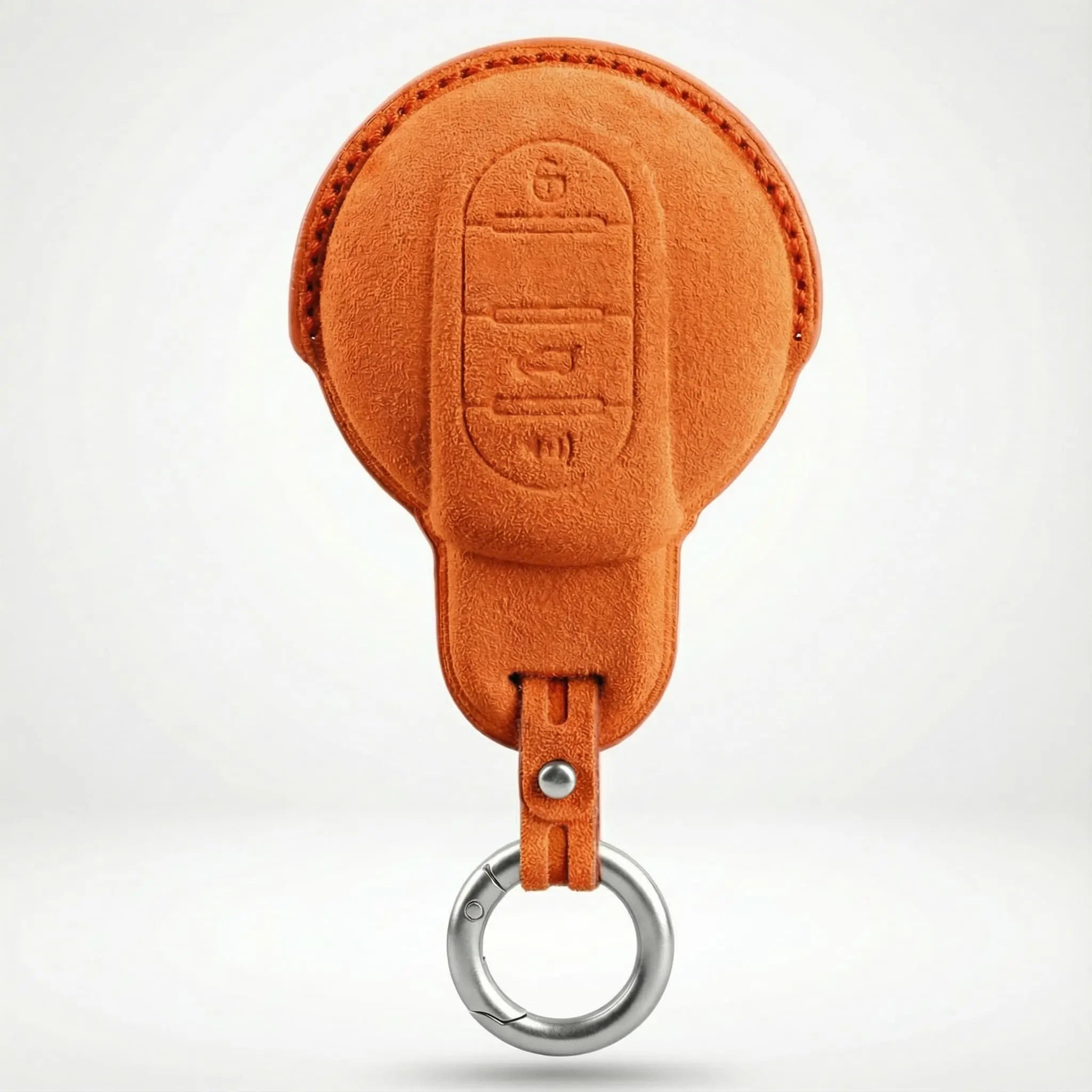 Mini Cooper key cover Type A orange Alcantara - bold suede key fob case for Mini Cooper