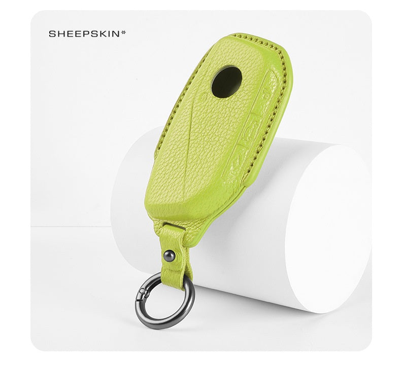 BMW Type D sheepskin key cover - Green