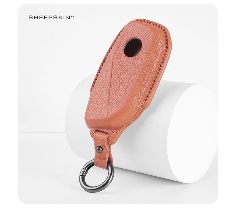 BMW Type D sheepskin key cover - Brown