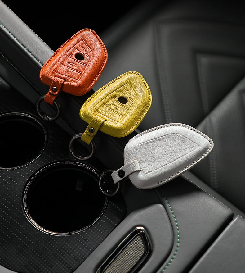 BMW Type F sheepskin key cover - colors in car interior