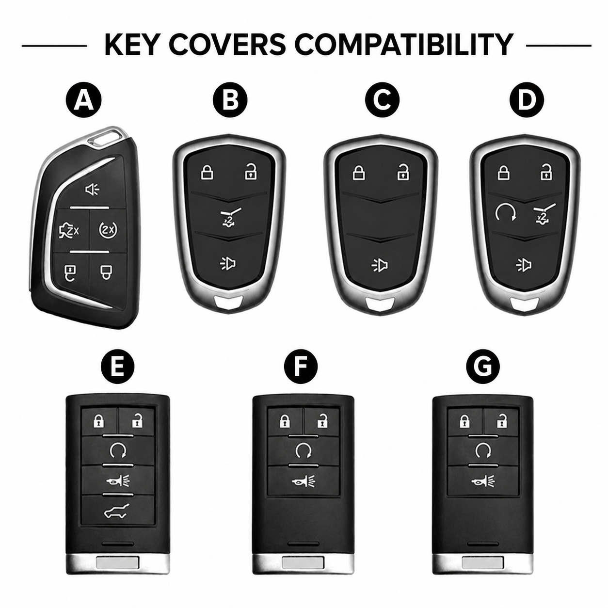 Cadillac Key Cover - Alcantara - All Key Fob Types