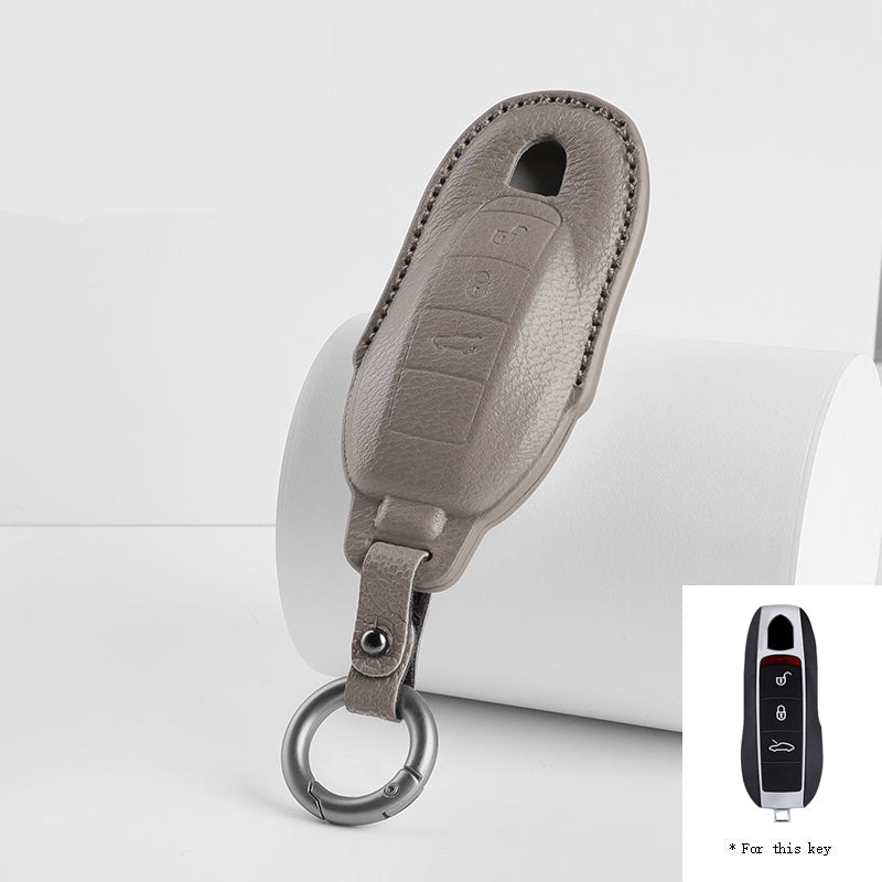Porsche Type A sheepskin key cover - Gray