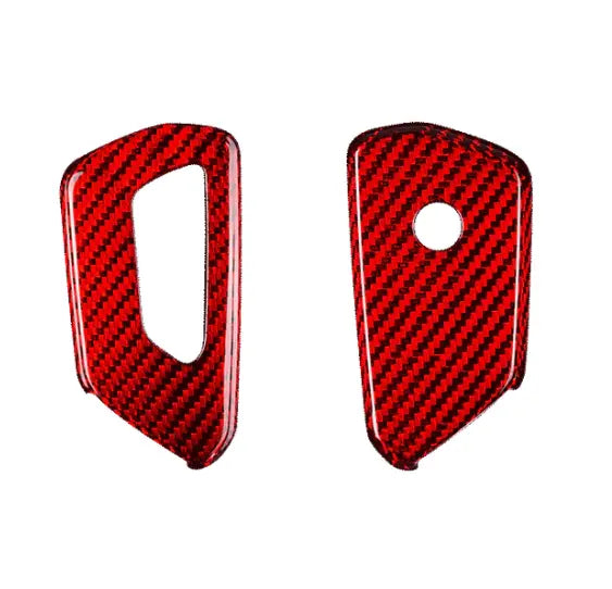 Red carbon fiber Škoda key cover Type A – Octavia Superb key fob case
