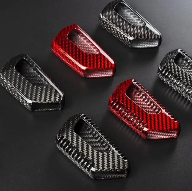 Škoda carbon fiber key covers collection – Black and Red options