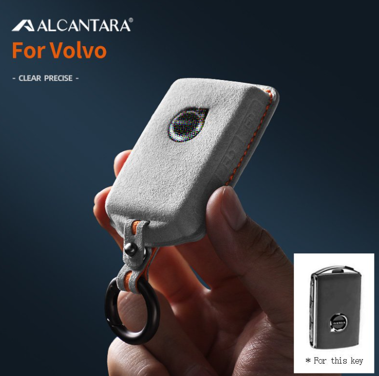 Volvo-Schlüsselhülle | Alcantara-Wildleder | Schlüsselanhänger-Schutz