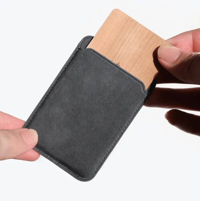 Alcantara MagSafe Phone Cardholder | Dark Grey - Jonparts