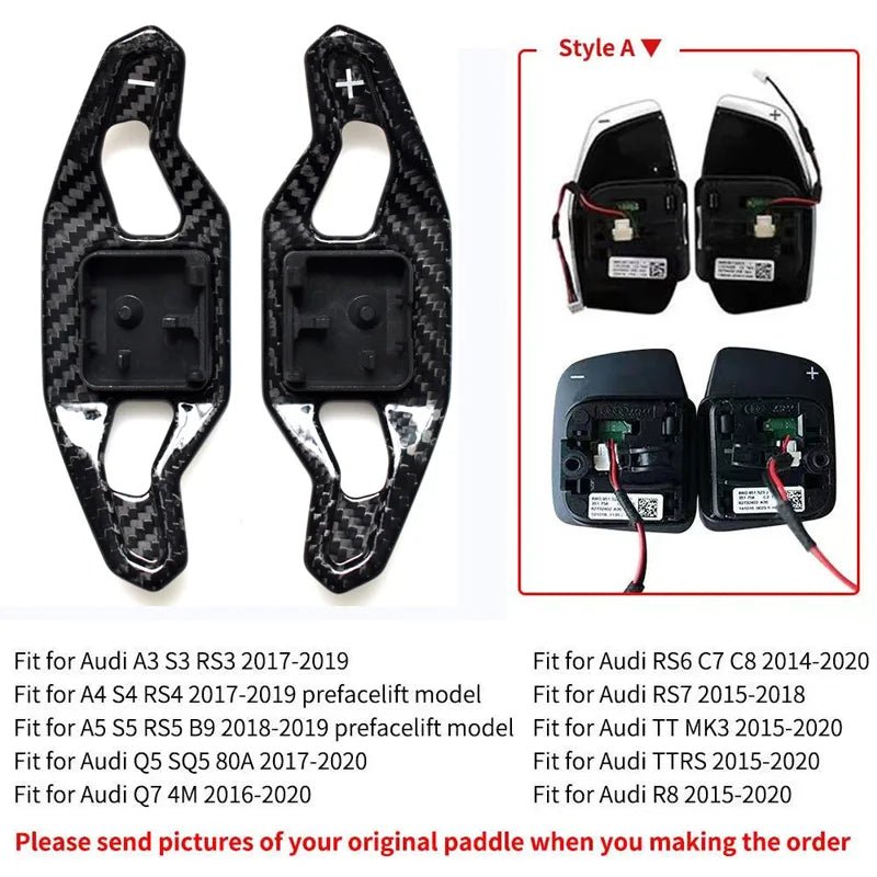 AUDI CARBON FIBER URUS STYLE PADDLE SHIFTS - Jonparts