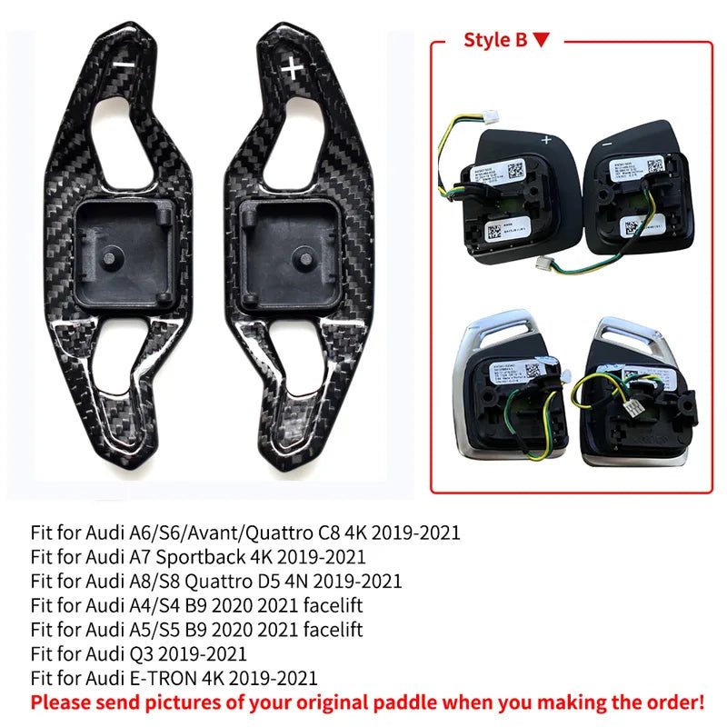 AUDI CARBON FIBER URUS STYLE PADDLE SHIFTS - Jonparts