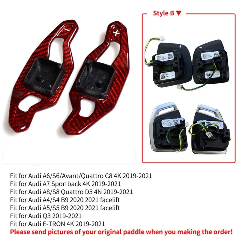 AUDI CARBON FIBER URUS STYLE PADDLE SHIFTS - Jonparts