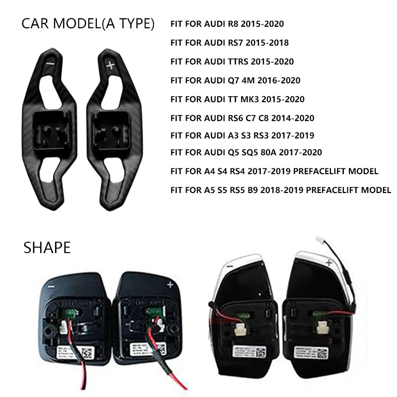 AUDI CARBON FIBER URUS STYLE PADDLE SHIFTS - Jonparts
