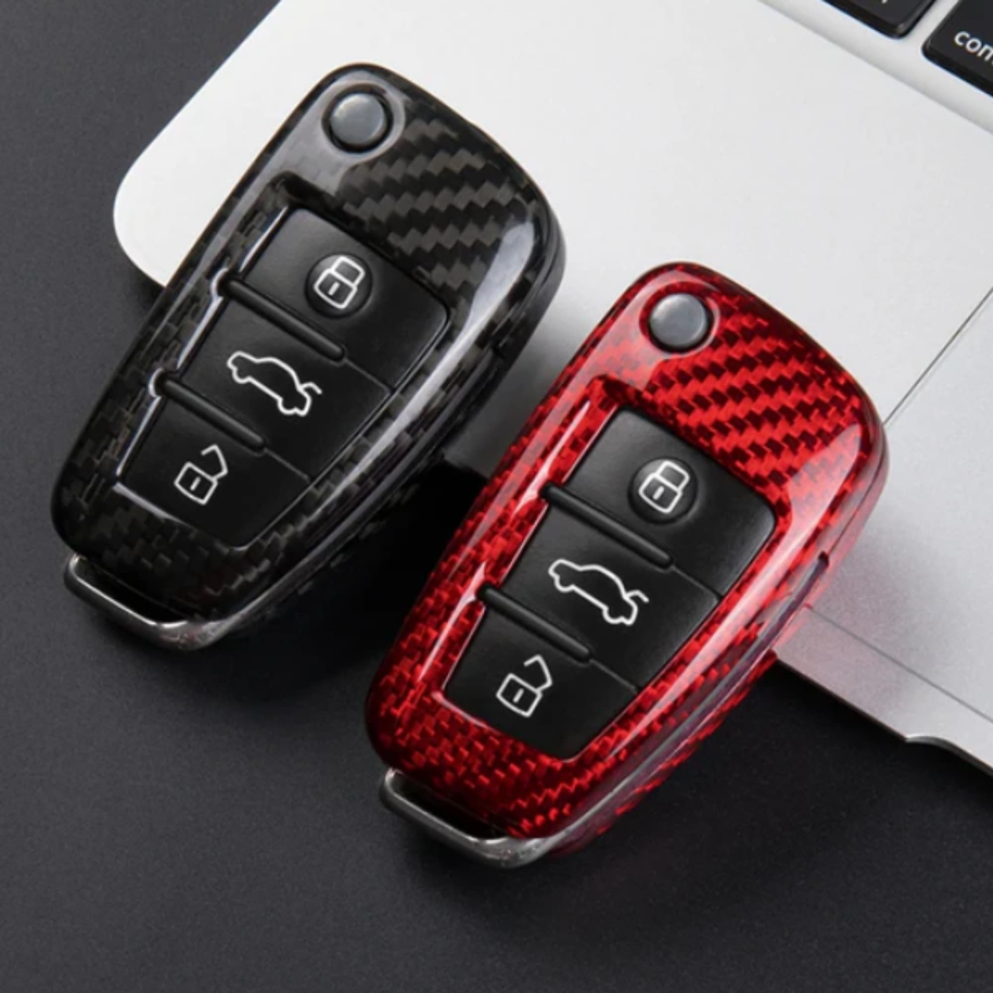 Audi Key Cover – Carbon Fiber Key Fob Case | Style D - Jonparts