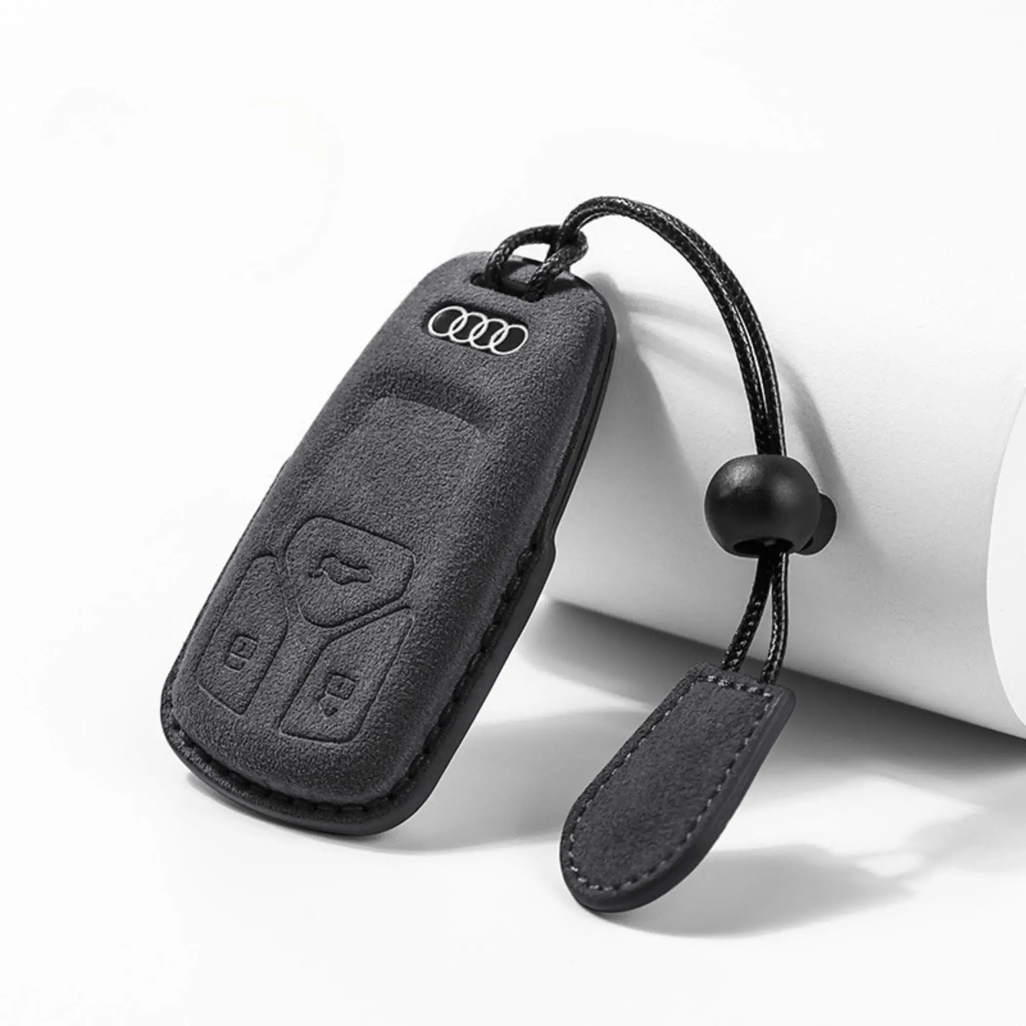 Audi key cover dark grey Alcantara