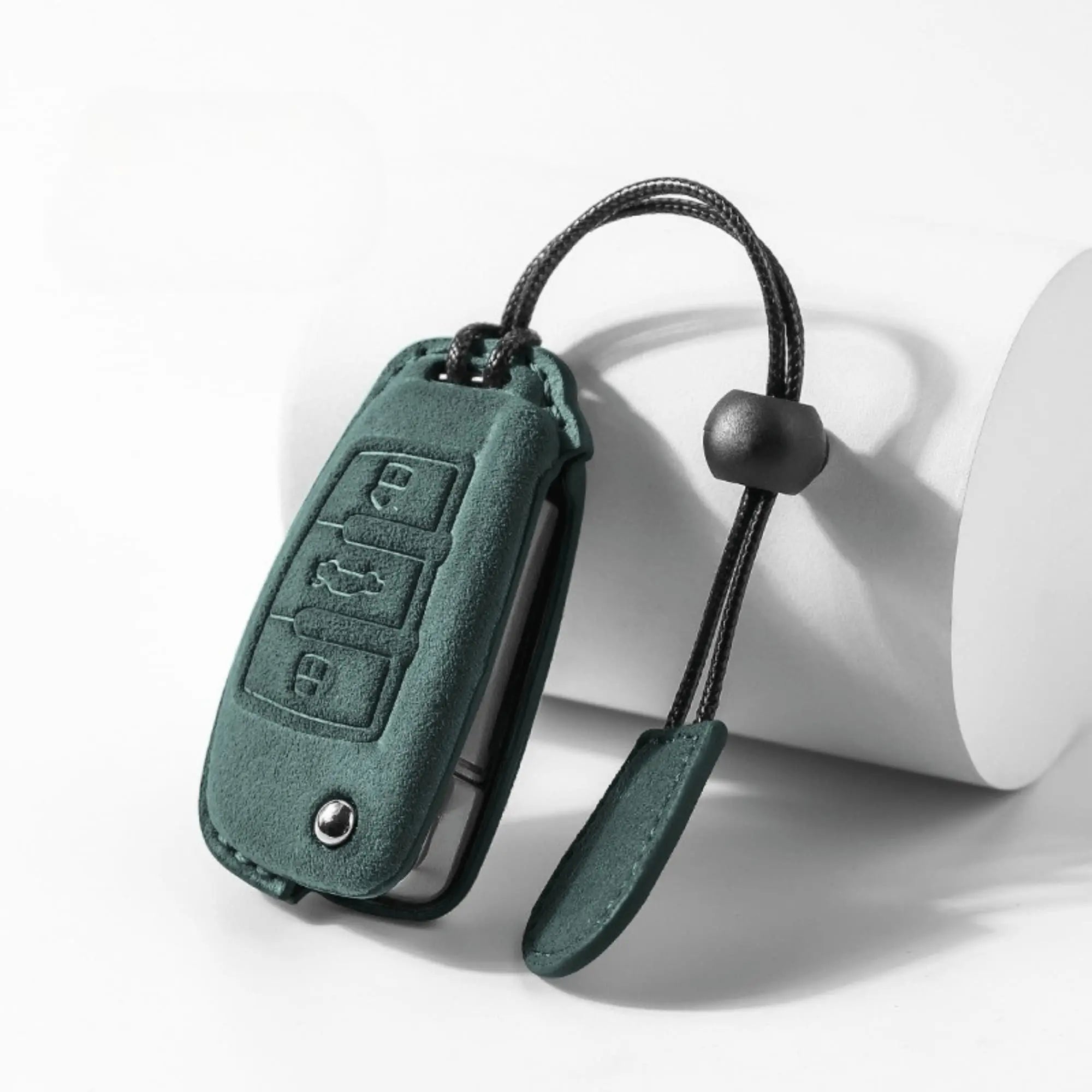 Audi key cover green Alcantara