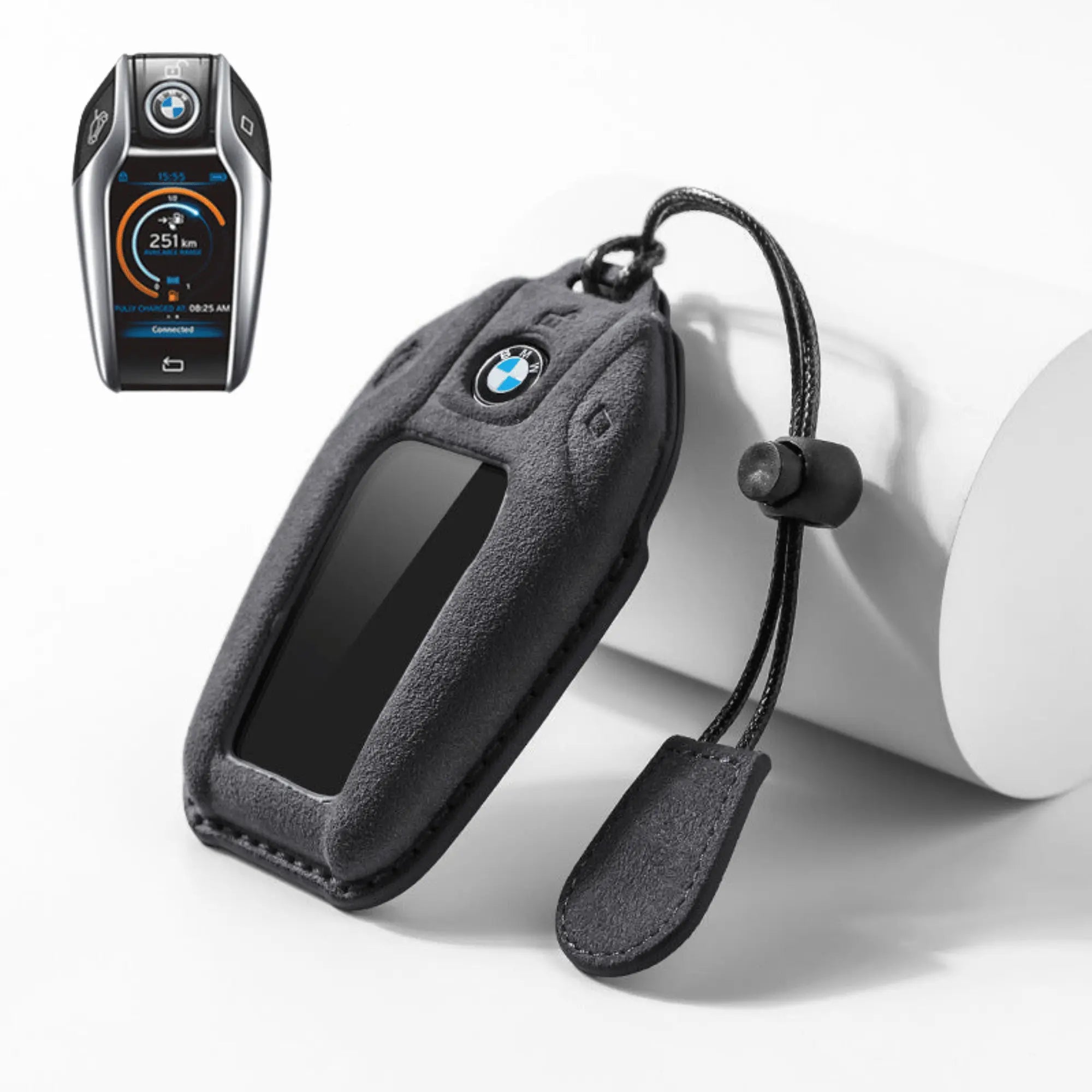 Bmw Key Cover | Alcantara | Bmw LCD Key Fob 5, 7 Series, X5 X6 X7 | Key Fob Protection - Jonparts