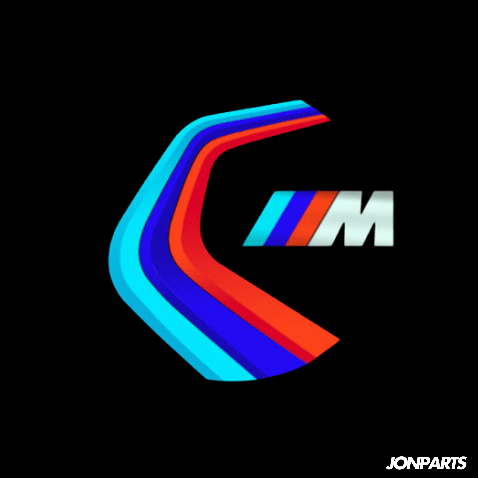 BMW door logo projectors with M Performance Stripes LED puddle lights