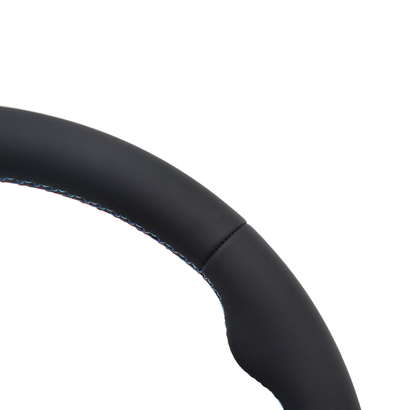 BMW custom tri-color stitched leather steering wheel with ergonomic grip