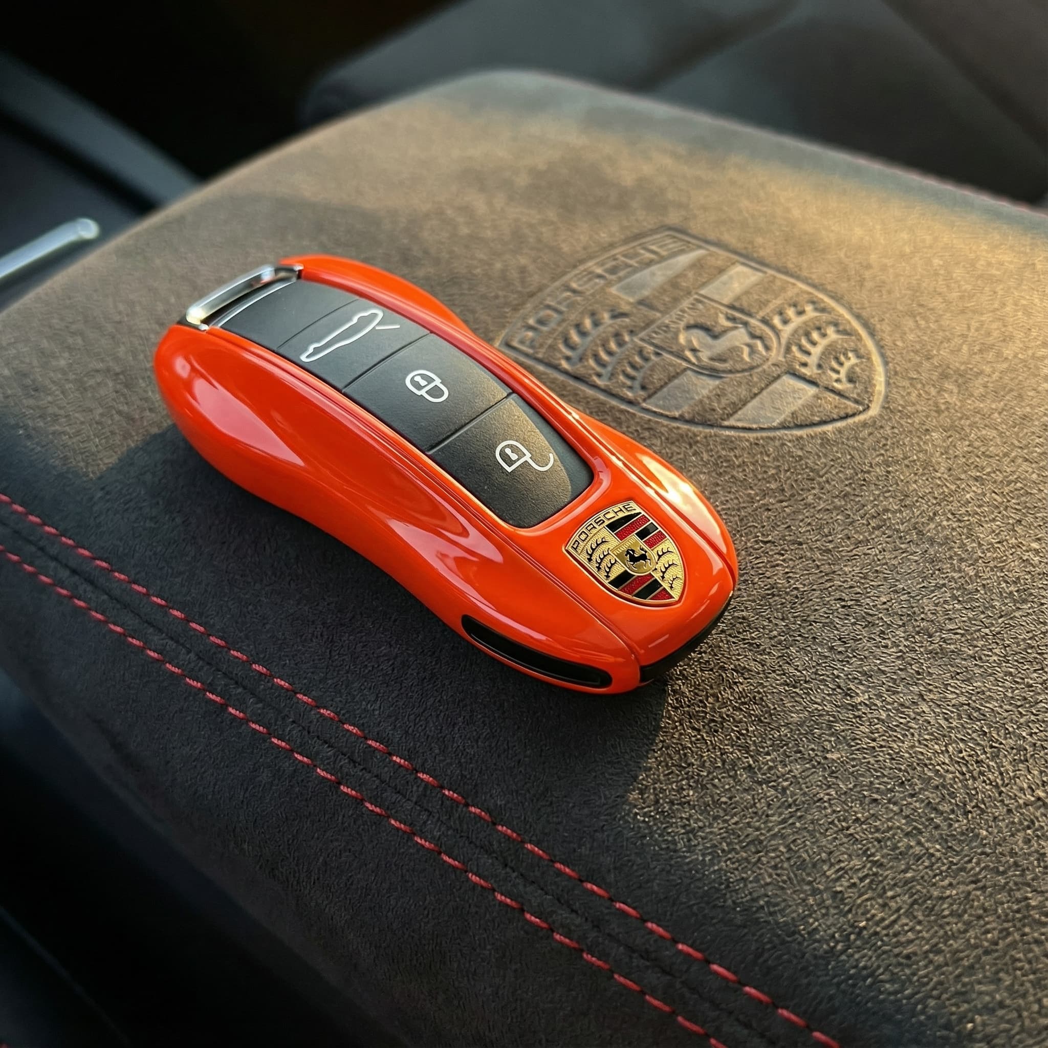 Porsche Key Cover - Painted - Lava Orange
