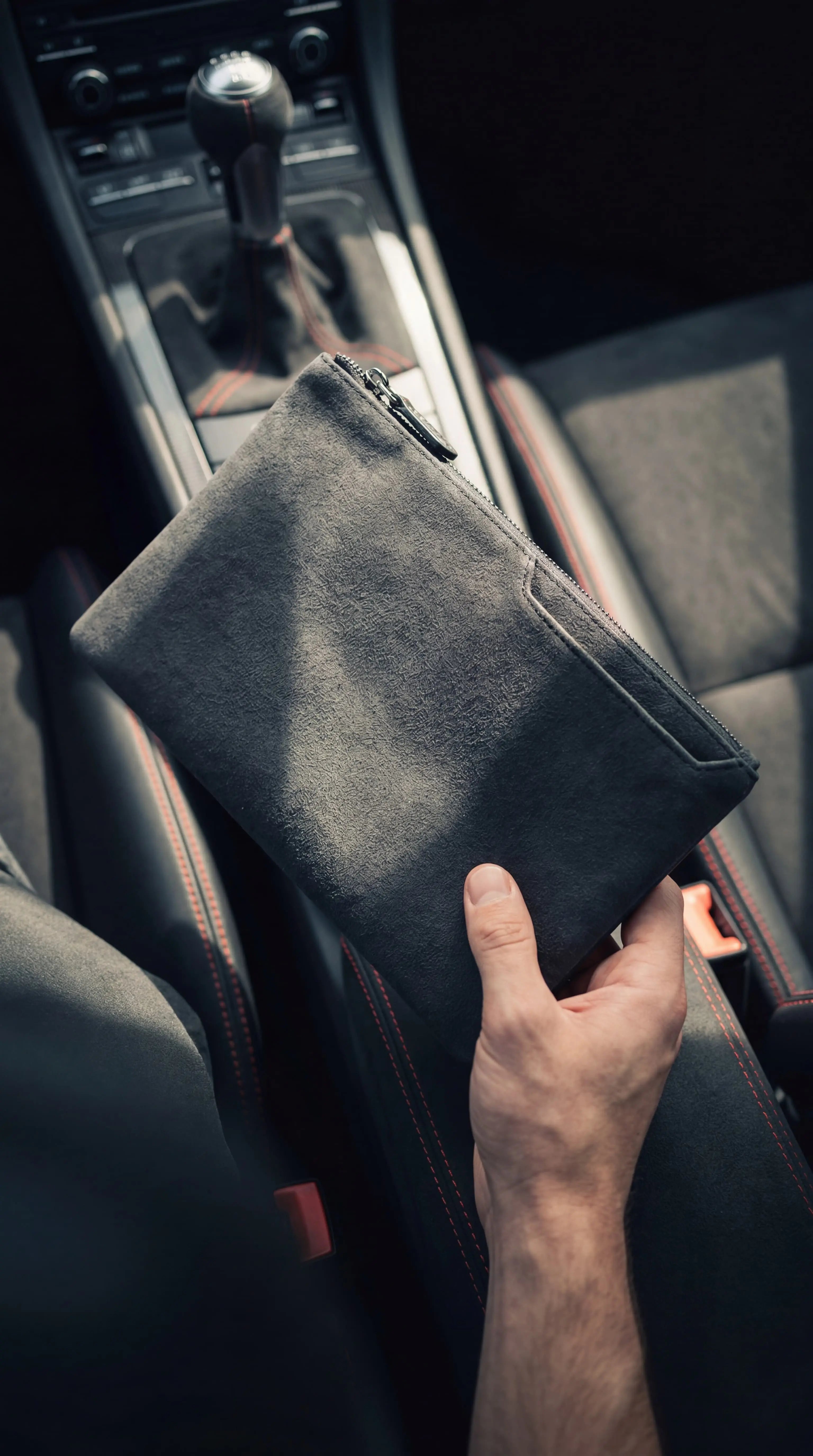 Alcantara Pouch - Dark Grey Jonparts