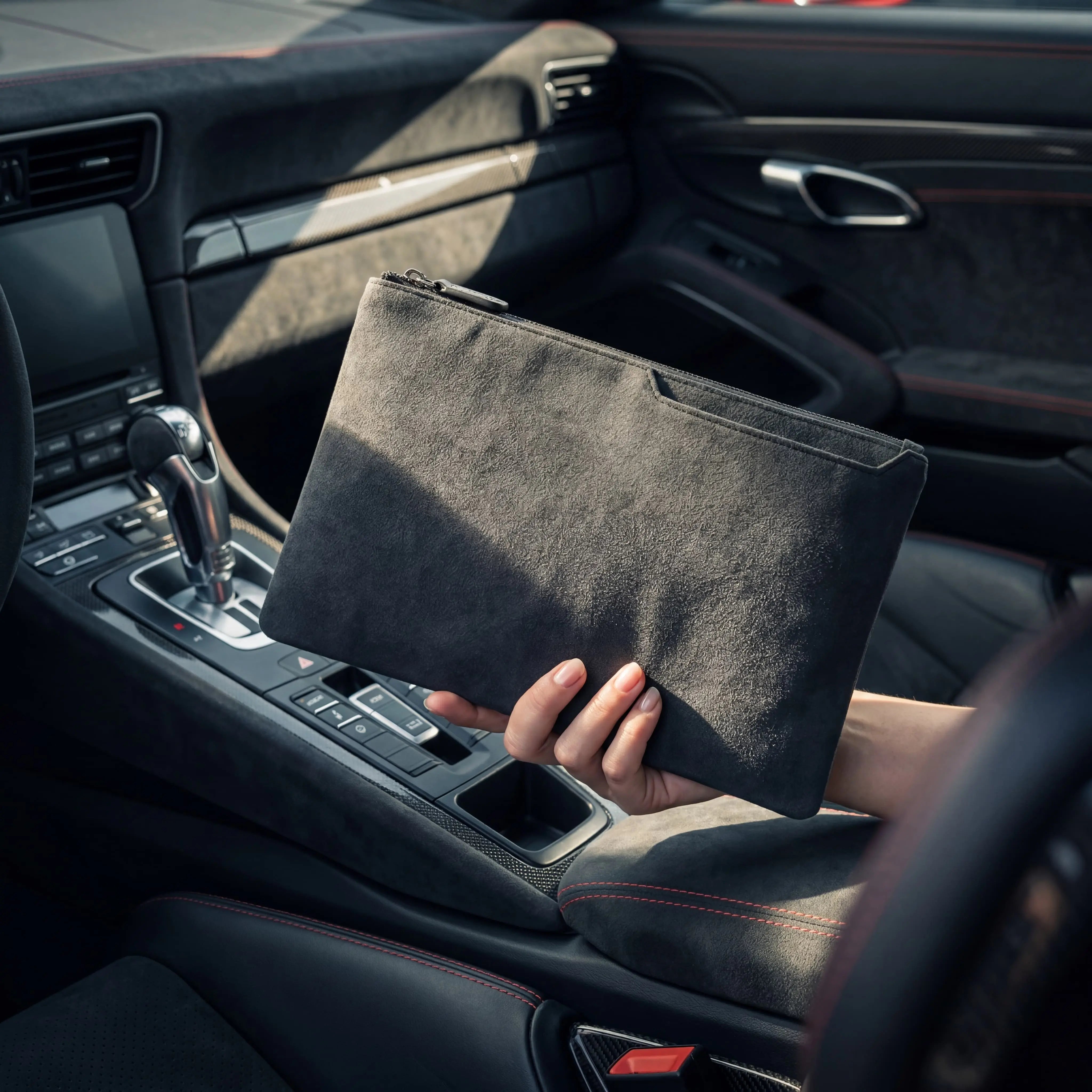 Alcantara Pouch - Dark Grey Jonparts