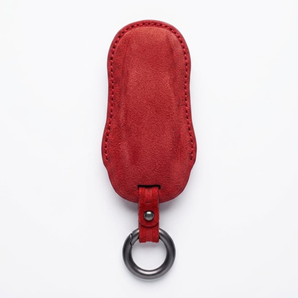 Porsche Key Cover - Red Alcantara