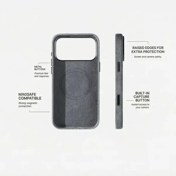 iPhone Case - Alcantara - Light Grey Jonparts