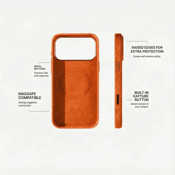 iPhone Case - Alcantara - Orange Jonparts
