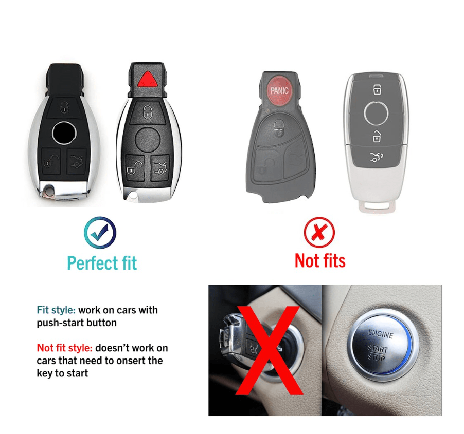 Mercedes Benz Key Cover Case – Full Metal Zinc Alloy Shell | A TYPE - Jonparts