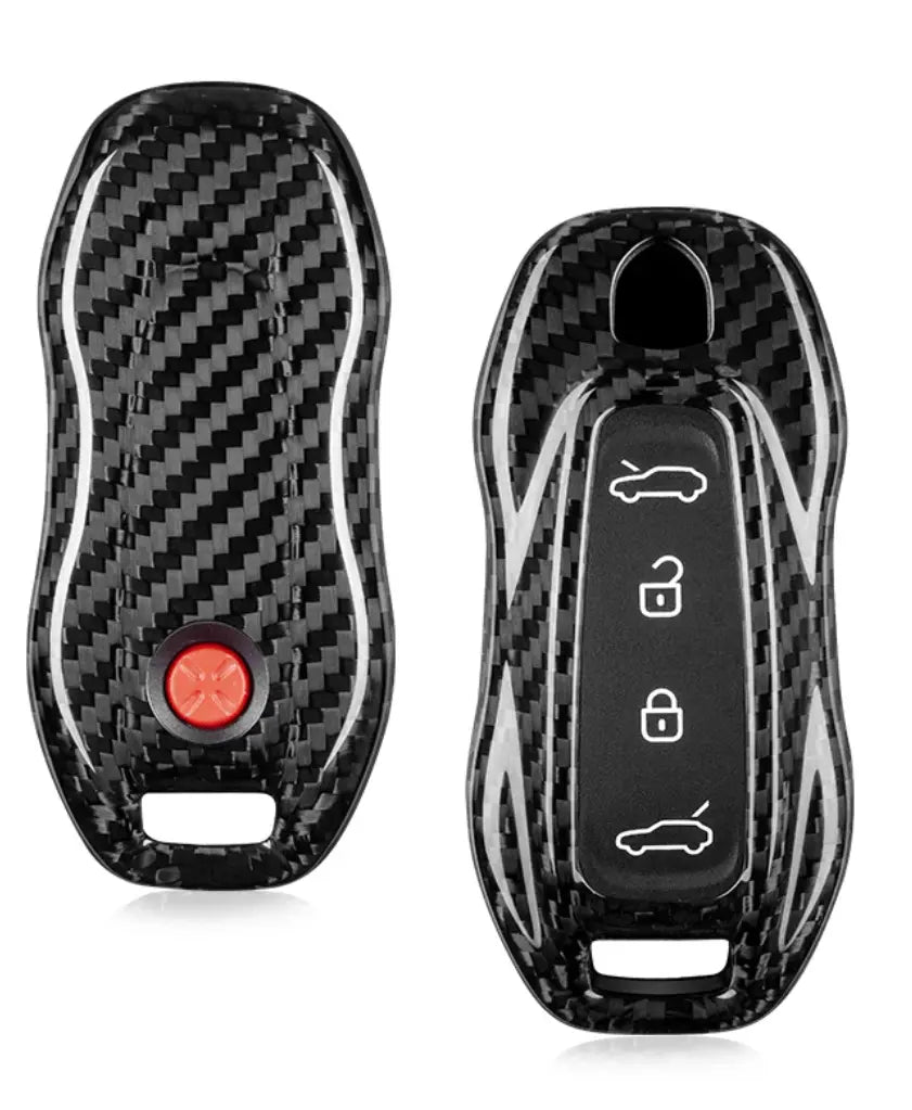Porsche Carbon Fiber Key Fob Case – Real Carbon | MACAN EV KEY - Jonparts