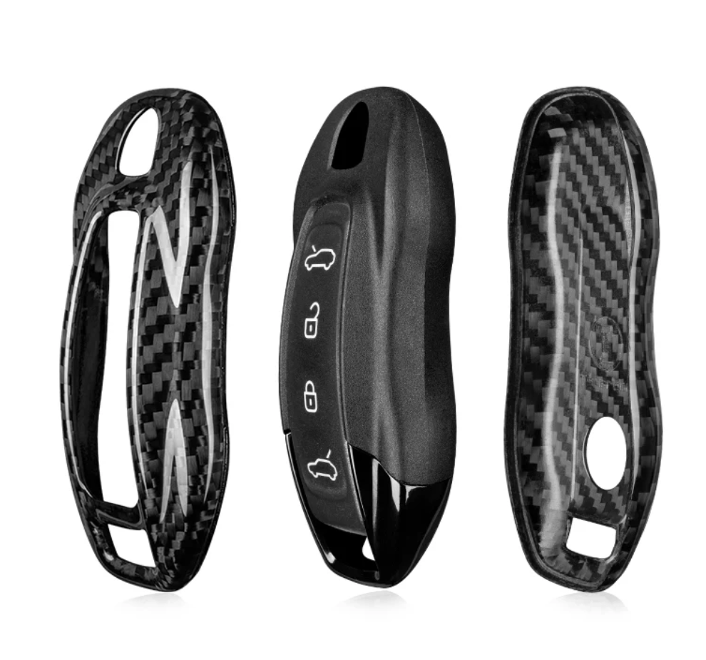 Porsche Carbon Fiber Key Fob Case – Real Carbon | MACAN EV KEY - Jonparts