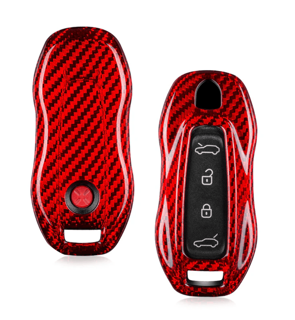 Porsche Carbon Fiber Key Fob Case – Real Carbon | MACAN EV KEY - Jonparts