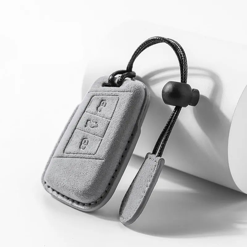 Grey Alcantara VW Passat key cover – Type C Volkswagen key fob case