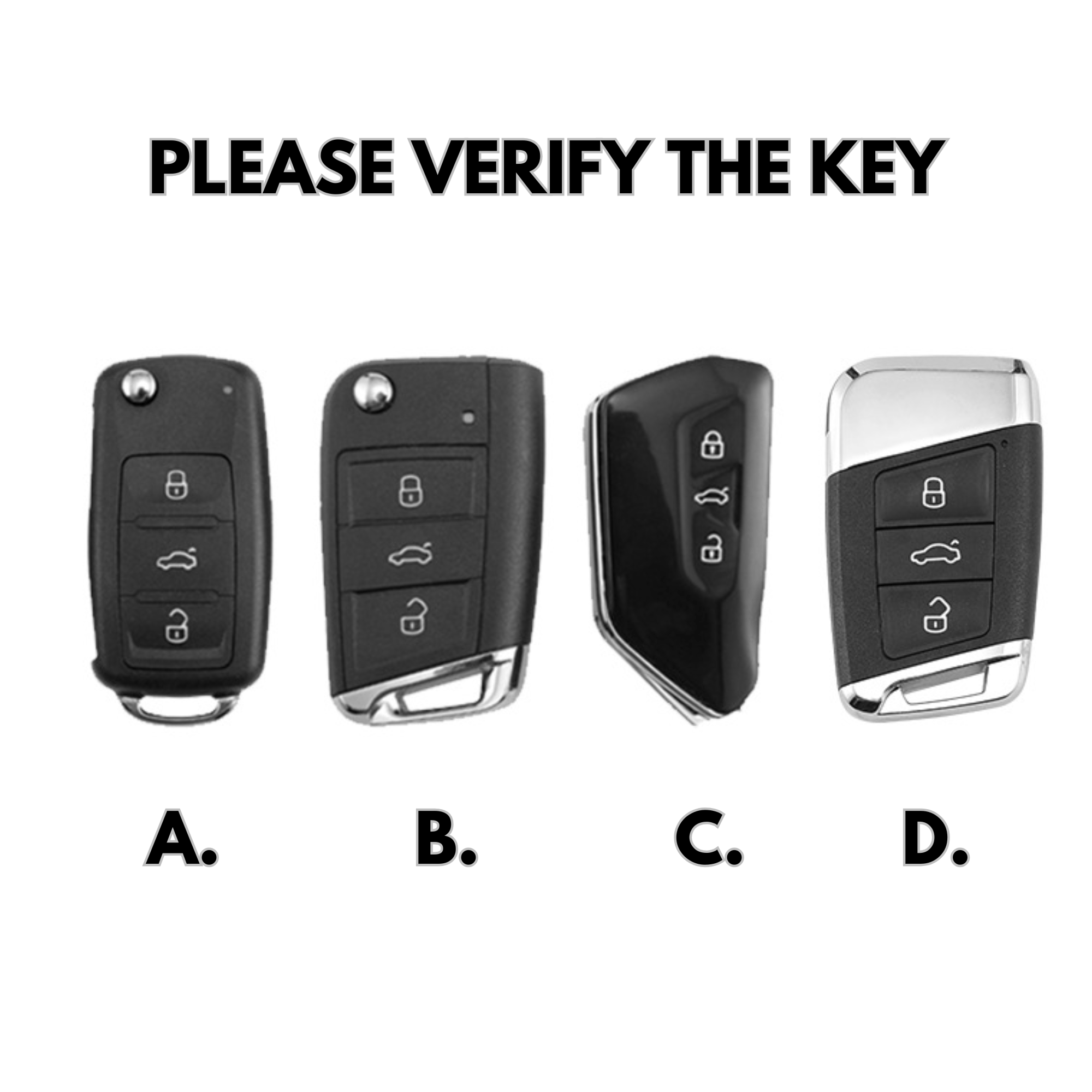 VOLKSWAGEN KEY COVER / ALLOY - Jonparts