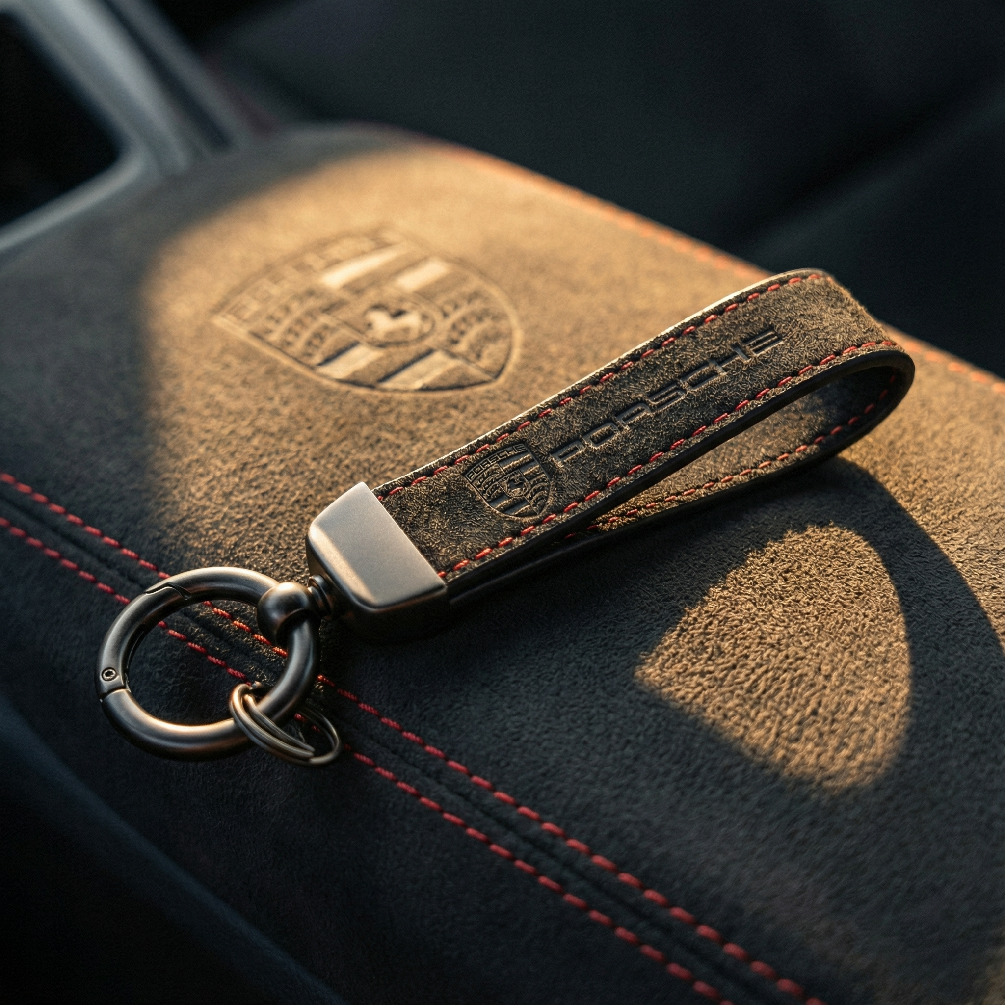 Porsche Keychain - Alcantara