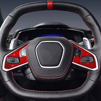 Chevrolet carbon fiber steering wheel trim, view 6