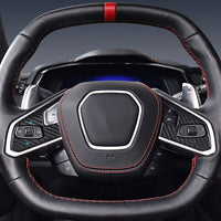 Chevrolet carbon fiber steering wheel trim, view 5