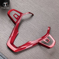 BMW carbon fiber steering wheel trim, view 12