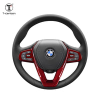 BMW carbon fiber steering wheel trim, view 6
