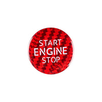 Volkswagen carbon fiber start-stop button cover, view 2