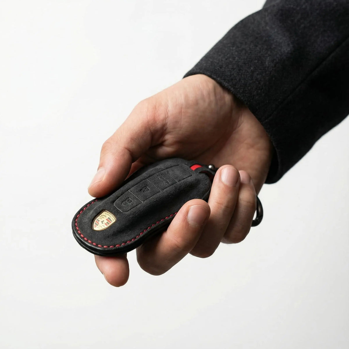 Porsche Alcantara suede key fob cover, view 6