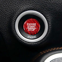 Dodge carbon fiber start-stop button cover, view 3
