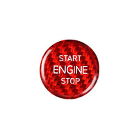 Volkswagen carbon fiber start-stop button cover, view 2