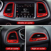 Dodge carbon fiber air vent cover, view 6