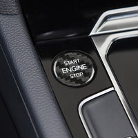 Volkswagen carbon fiber start-stop button cover, view 3