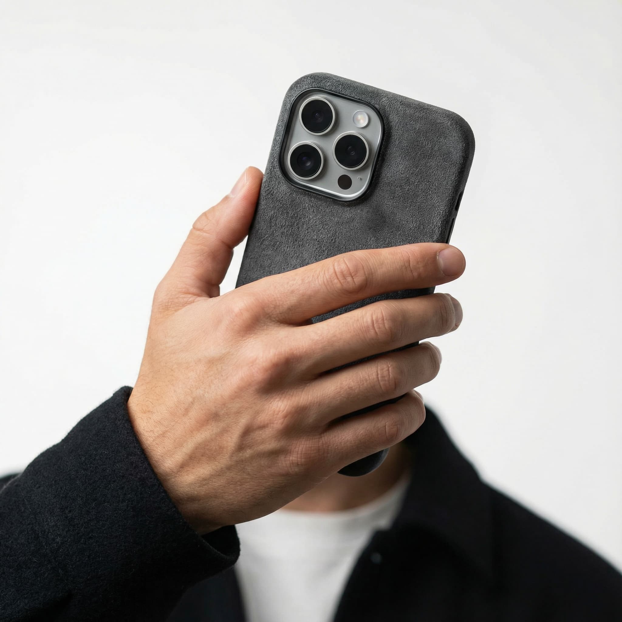 iPhone Case - Alcantara - Light Grey