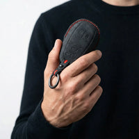 Alfa Romeo Alcantara suede key fob cover, view 3