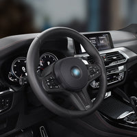 BMW carbon fiber steering wheel trim, view 5