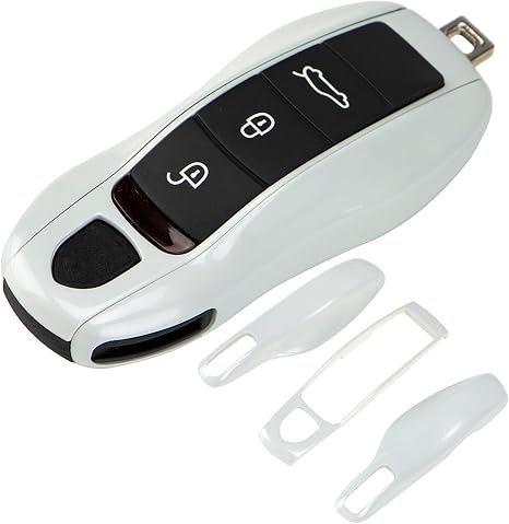 Porsche painted key fob cover in carrera white