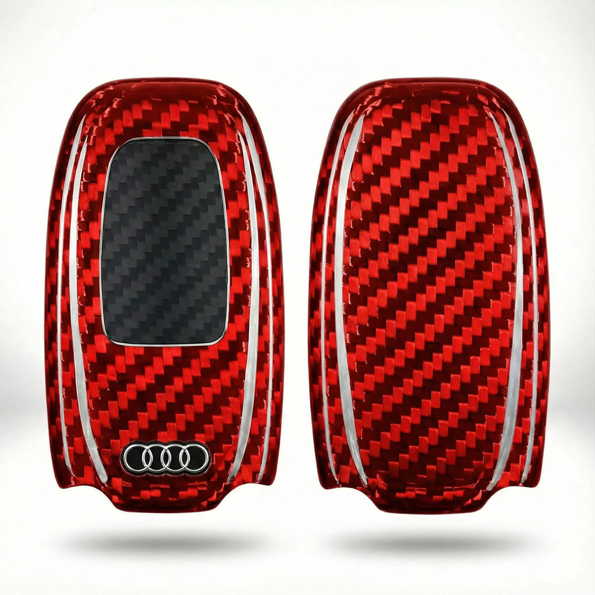 Audi carbon fiber key fob cover, view 2