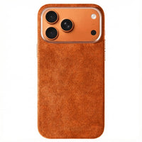 Alcantara suede iPhone Case in orange